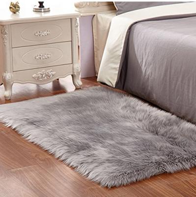 China Hot Selling Colorful Lamb Fur Blankets / Home Blanket Anti-Slip Faux Sheepskin for sale