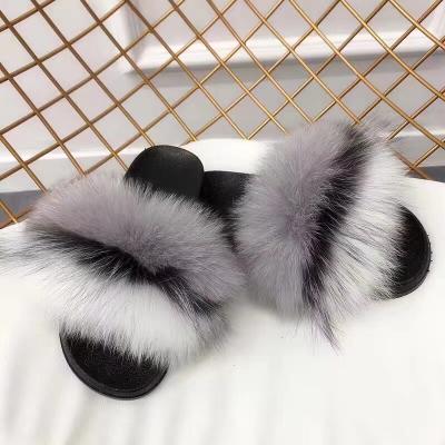 China Fashion fur slippers\wholesale multicolor soft touch comfortable\durable real for women/wholesale fur slippers for sale