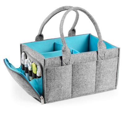 China Amazon Hot Selling Eco-friendly Baby Clothing Felt Nursery Packing Diaper Cart Organizer for sale