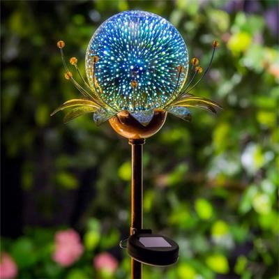 China Hot Glass / 3D Solar Glass Globes Garden Stack / Glass Garden Ornament for sale