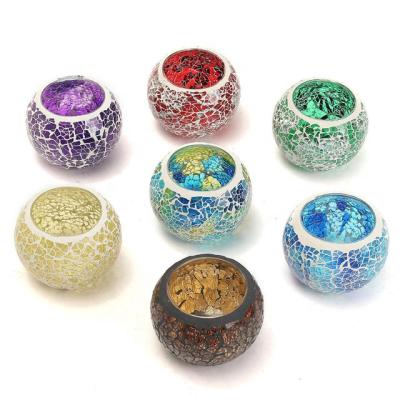 China Wholesale Glass Mosaic Candle Holder Valentines Day Glass Mosaic Candle Holder Gifts for sale