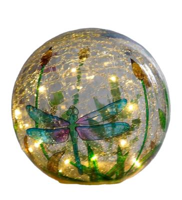 China Hot Sale 14 Slot Shaped Glass Ball Christmas Decoration with LED Light. for sale