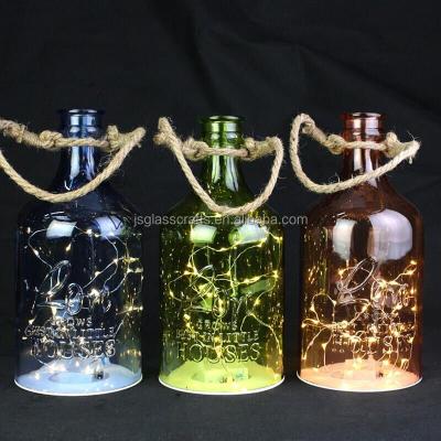 China China Mini Lead Glass Bottle For Party Bar Decoration Fairy Lights Up Bottle for sale