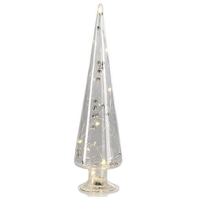 China New/Built-in Glass Christmas Tree/LED Transparent String Lights/Set 4 Pieces for sale