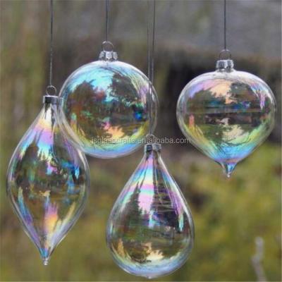 China China Christmas Transparent Glass Hanging Ball For Christmas Tree Decoration Set Of 4 for sale