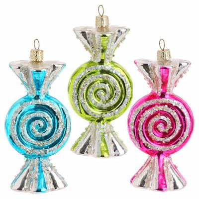 China High Quality Mercury Candy Glass Stained Glass Ornament For Christmas Tree Decoration for sale