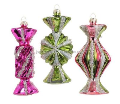 China Glass-Glass Candy Vary Colorful Hanging Ornaments Christmas Tree Decoration for sale