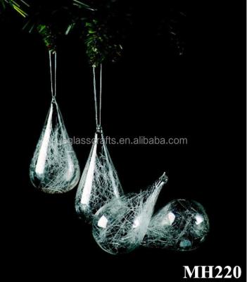 China Factory Supplier Glass Tree Hanging Droplets for Christmas, Hanging Christmas Ornaments Supplies for sale