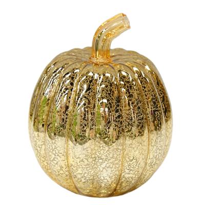 China China Hot Sale Mercury Glass Pumpkin, Attractive Glass Pumpkin With LED Lights For Halloween Decoration for sale