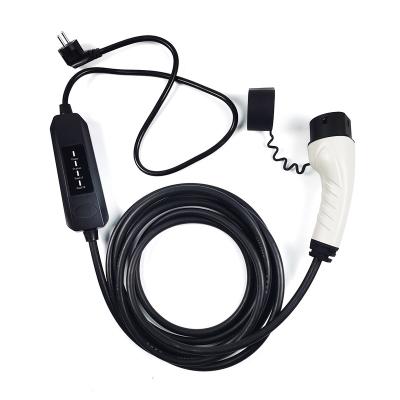 China 250V Electric Car Charger Single Phase With EU Plug Type - 2 IEC 62196 ACPQ-SE-M2DL-13-5/10/15 for sale