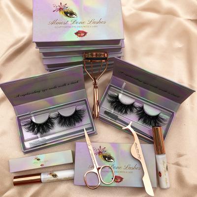 China Long natural color mink lashes mink lashes 3d wholesale full 3d strip mink eyelashes for sale