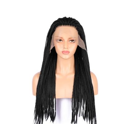 China Silky Straight Wave Synthetic Hair Lace Front Braided Wigs For Black Women for sale