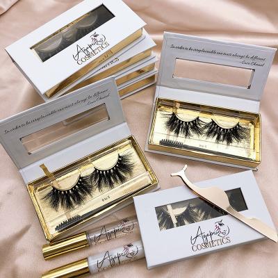 China 3d durable lashes 25mm mink eyelash shampoo eyelash tools mink eyelashes wholesale custom seller box for sale