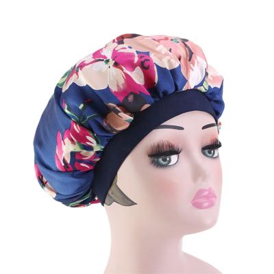 China Luxury Eco - Friendly Printing Womens Hair Elastic Band Protective Sleep Cap Hoods for sale