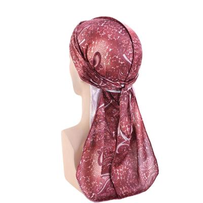 China Latest outdoor hot sale silk durag for men durag hat quality designer silk durags for sale