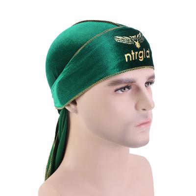 China Wholesale Custom Logo Designer Comfortable Woman Satin Silk Durag And Velvet Durag for sale