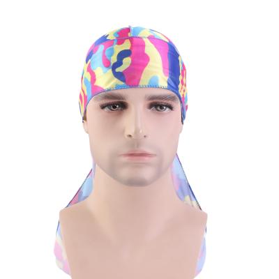 China Outdoor Popular Camouflage Do Rags Men Head Wear Fashion Silky Durag For Men for sale