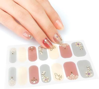 China Decorate Nail Factory Wholesale Luxury Design Stickers Women Cartoon Custom Nail Art Sticker for sale