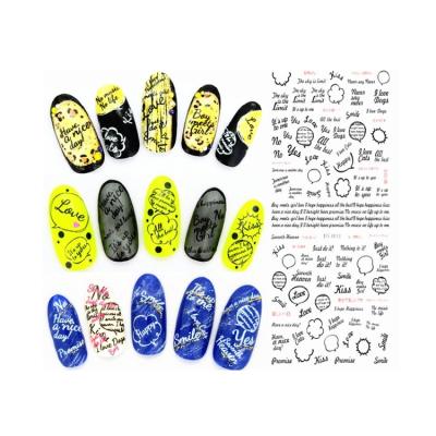 China Custom Nail Art Decorations Plastic Popular Finger Stickers Product Decals For Girls Women for sale