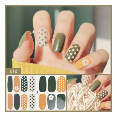 China 2021 Waterproof+Eco-friendly Korea Gel Nail Finger Art 3D Nail Polish Decorative Long Lasting Sticker for sale