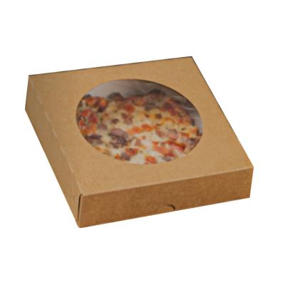 China Disposable paper cardboard pizza box Karton paper pizza box pizza packaging with window for sale