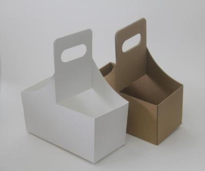 China Disposable Take Away Paper Cup Holder With Custom Logo Printed for sale