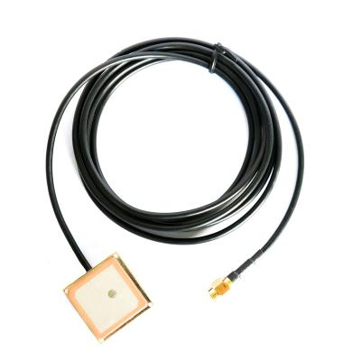 China GPS GNSS internal 25*25*4mm active ceramic antenna 1575.42MHz / GNSS coaxial cable 1605MHZ RG174 for sale