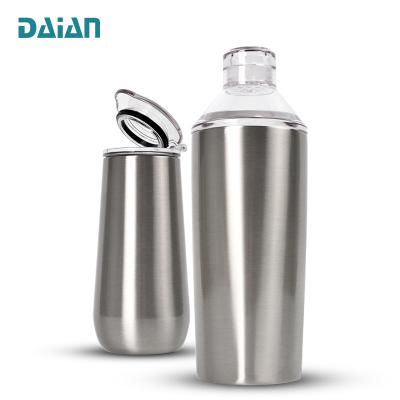 China Double wall. Works As Tumbler Wholesale Cocktail Shaker Set 20oz Vacuum Insulated 2 In 1 Stainless Steel Cocktail Shaker for sale