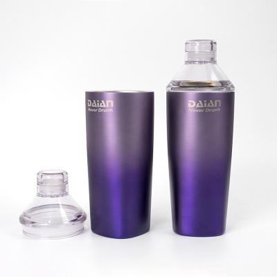 China Double wall. Works as Hot Selling Double Tumbler Champagne Wall Metal Whiskey 2 in 1 Cocktail Shaker Set for sale