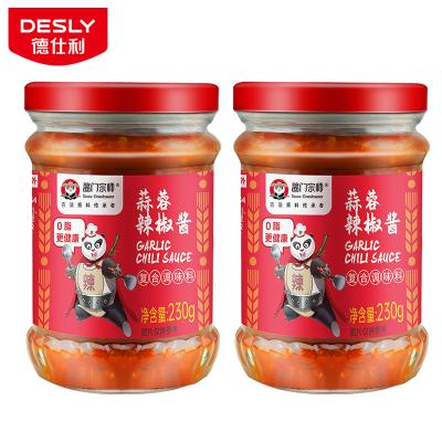 China 230 g chinese garlic chili sauce chili sauce wholesale with factory price 0.23 kg for sale