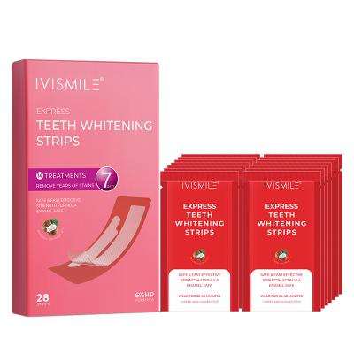 China Fast-result Super Professional Wholesale Home Hotel Travel IVISMILE Whitening Teeth Strips for sale