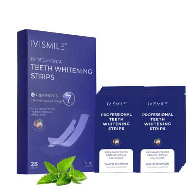 China IVISMILE Convenient CE Approved CPSR Professional Teeth Whitening Strips Zero Peroxide Fluoride for sale