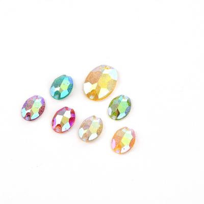 China Handmade Resin Flatback Crystal ab Sewing Rhinestone Sew On Stones Strass For Clothing Accessories Shoes for sale