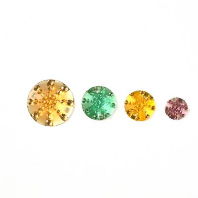 China Handmade Round Resin Sew On Rhinestones Sew On Crystals Bead Two Holes Sew-On Crystal Stones DIY Garment Use for sale