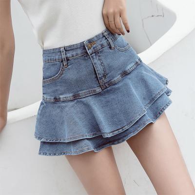 China 2020 Summer Women/Girls/Ladies High Stretch Jeans Skirt Women's/Girls'/Ladies' High Waisted Slim A-line Short Skirt Breathable for sale