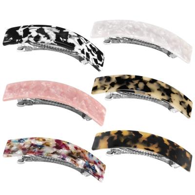 China Popular Acetate Hair Grips For Girls Rectangle Fashion Hair Accessories Love Spring Clips Hair Clips Wholesale Stylish Barrette for sale