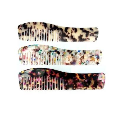 China High quality double function unbreakable comb colorful 3mm antistati hair new big tortoiseshell acetate combs stylish straight hair comb for sale