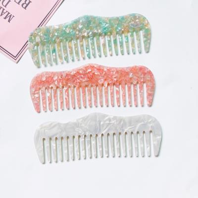 China Women Daily Use For Acetate Hair Combs Colorful Acid Acrylic High Quality Combs Anti-Static Women Hair Combs For Women for sale