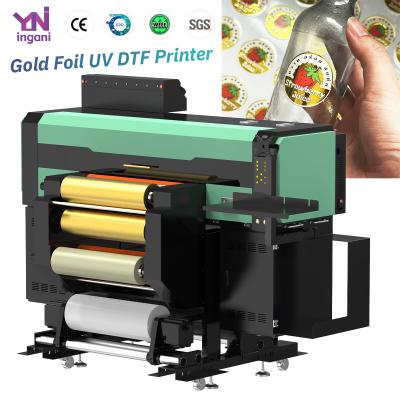 China A1 UV DTF printer met goudfolie Gouden leverancier Impresora UV DTF I3200 Hoofd 60cm Te koop