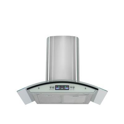 China Hotel Stainless Steel Chimney Chain Hood 900mm Duct Kitchen Ventilation Fan Recycling Cooker Hoods for sale