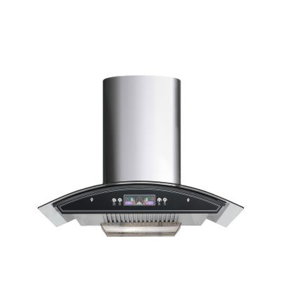 China Hotel 900mm Stainless Steel Ventilation Hood Wall Mounted Automatic Clean Smoke Grease Extractors Cooker Hood for sale