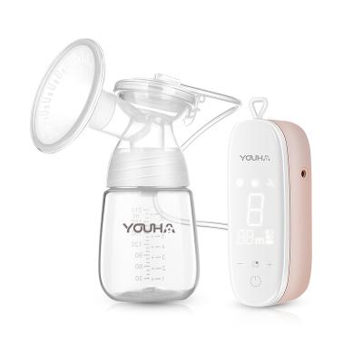 China YOUHA BPA Free Single Silent Portable Breast Pump For Easy Breastfeeding With PP Bottle Electric Breast Pump for sale