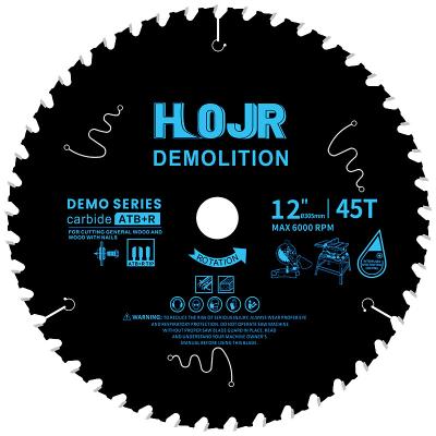 China For Cutting General Wood and Wood With Nails HOJR 12in x 45T CTT Circular Saw Blade Demolition For Cutting Wood With Nails for sale