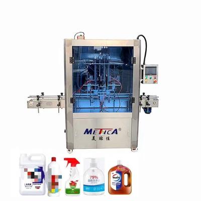 China 4 Heads Servo Motor Piston Filler Bottle Filling Mechanism / Bottle Filling System for sale