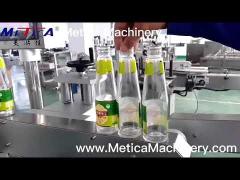 Automatic Glass Bottle Labeling Machine Neck Sides Sticker