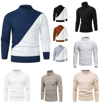 China New quality men's sweaters men's sweaters Guangzhou anti-shrink manufacturer knitted pure wool winter clothing inventory sweaters for sale