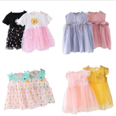 China Anti-wrinkle Princess Sunbathing Boys And Girls Korean Cotton Dress Skirt Large Summer Fashion Cotton Dress Skirt For Little Girls for sale