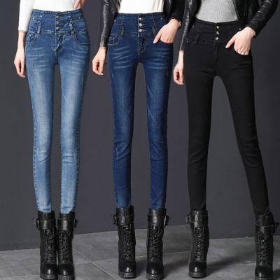 China European and American style new fashion breathable casual high demand ladies washed jeans wholesale for sale