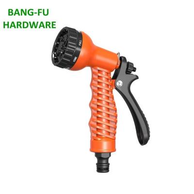 China Hot Selling Soft Handle 6&7 Ways Plastic Garden Hose Nozzle Watering Plant And Car Spray Gun for sale