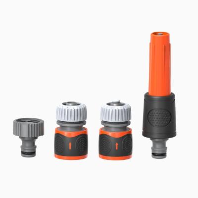 China Garden Tools 4pcs Plastic Hose Connector Set, Garden Watering Plastic Body Tools, ADJUST 1/2